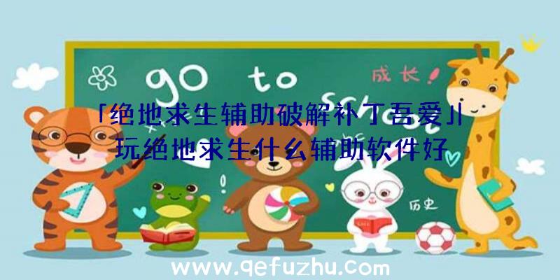 「绝地求生辅助破解补丁吾爱」|玩绝地求生什么辅助软件好
